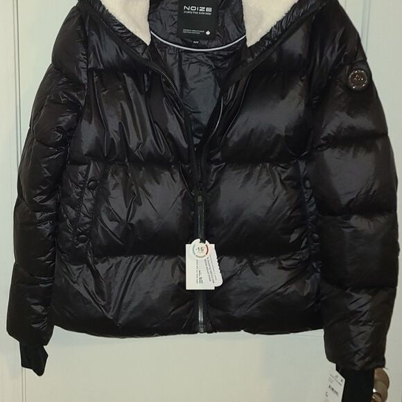 Noize Cruelty Free Outerwear Felicia Black with Ivory - Picture 3 of 7